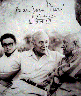 Pablo Picasso and Joan Miro Photo