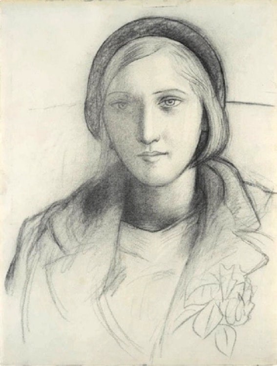 Charcoal Sketch of Marie Therese